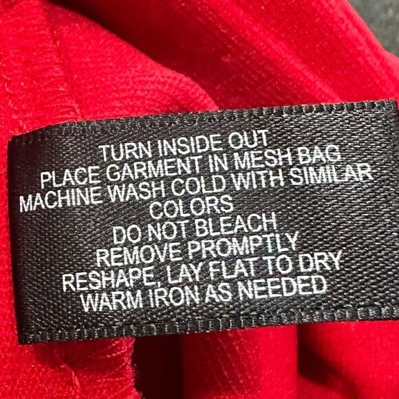 Boston Proper Red Zip Front Jumpsuit - Picture 6 of 6